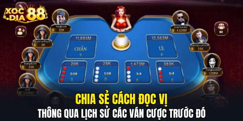 Chia sẻ cách đọc vị thông qua lịch sử các ván cược trước đó