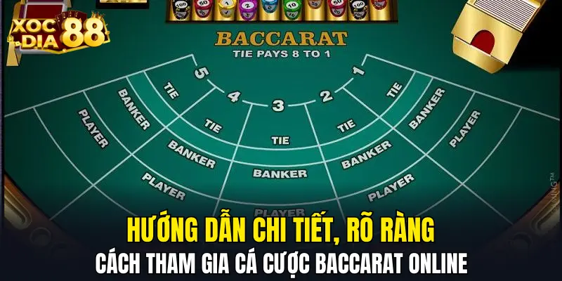 Hướng dẫn chi tiết, rõ ràng cách tham gia cá cược Baccarat online
