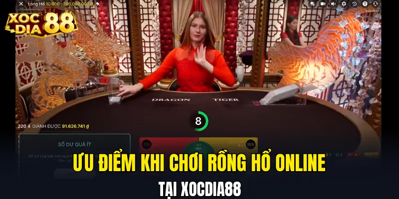 Ưu điểm khi tham gia Rồng Hổ online tại XOCDIA88